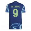 Ajax Kasper Dolberg #9 Borta Kläder 2025-26 Kortärmad